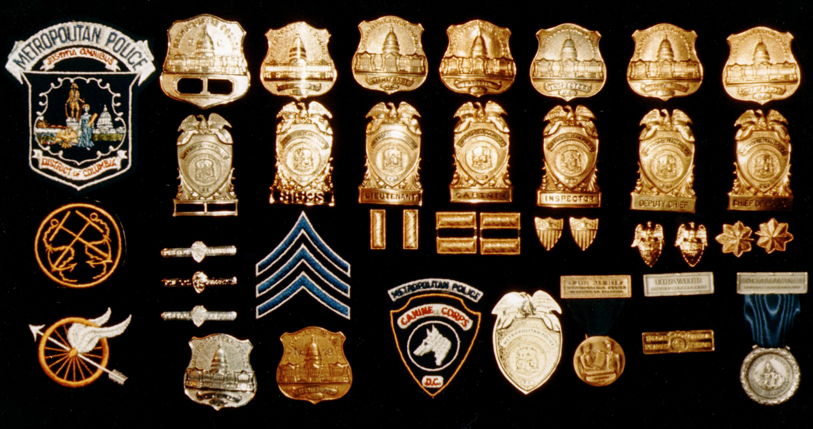 More Badges and ranks | Washington, DC MPD Police Memorial and Museum